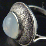 Silver Ring with Moonstone.