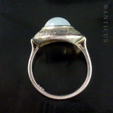 Silver Ring with Moonstone.