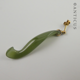 Greenstone Pounamu Jade Earrings.