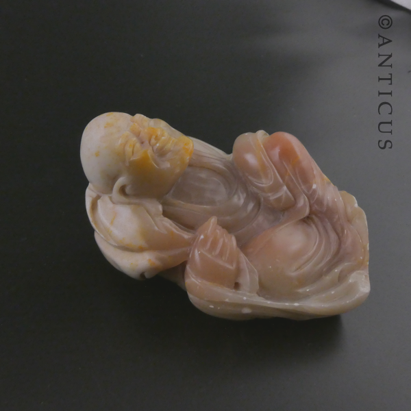 Chinese Soapstone Seal, Lohan Monk.
