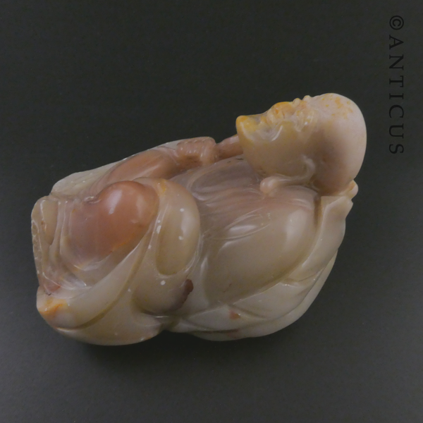 Chinese Soapstone Seal, Lohan Monk.