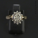 Pretty Gold and Diamond Cluster Ring.