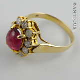 Gold, Diamond and Pink Tourmaline Ring.