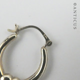 9ct Gold Hoop Earrings with Hearts.