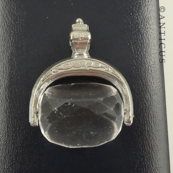 Fob Spinner Pendant, Crystal.