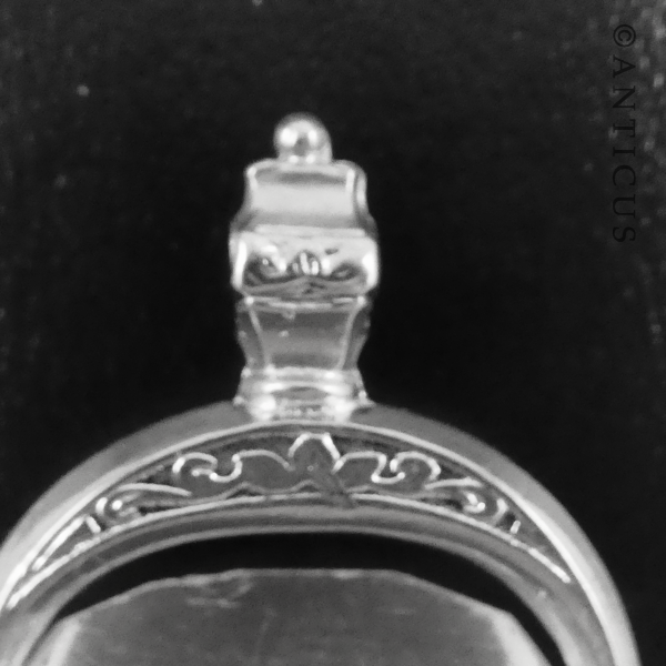 Fob Spinner Pendant, Crystal.