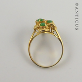 Vintage Jadeite and Diamond Ring, 14ct Gold.
