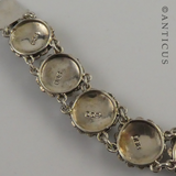 Vintage Silver and Gilt Floral Link Bracelet.
