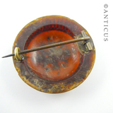 Victorian Tortoiseshell Pique Brooch.