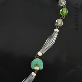 Vintage Mint Green Floral Necklace.