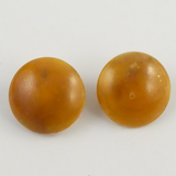 Vintage Round Amber Clip-on Earrings.