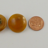 Vintage Round Amber Clip-on Earrings.