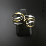 White and Yellow Gold Open-Work Knot Ring.