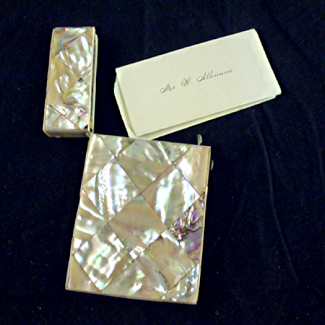 Mother of Pearl Calling Card Case.