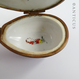 Porcelain Lute-Shaped Trinket Box, Sevres Style.
