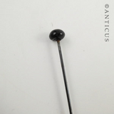 Early 20th Century Mourning Hatpin, Black.