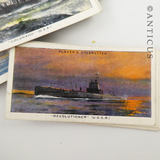 3 Complete Series of Naval Cigarette Cards, Vintage.