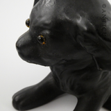 Black Puppy Figurine, Bretby Ware.