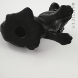 Black Puppy Figurine, Bretby Ware.