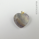 Small Fluorite Heart Pendant.