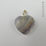 Small Fluorite Heart Pendant.