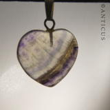 Small Fluorite Heart Pendant.