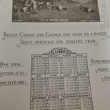 1910 Postcard, Calendar, Verse and Hunting Scene.