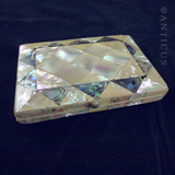 Mother of Pearl Calling Card Case, Victorian.