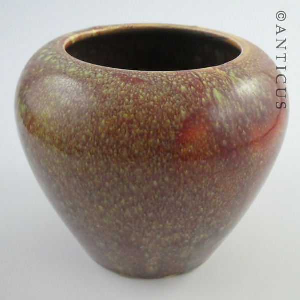 Drip or Speckle Glaze Jar Vase.
