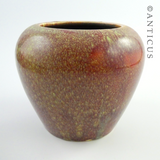 Drip or Speckle Glaze Jar Vase.