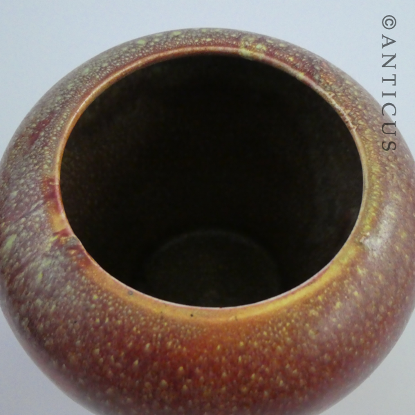 Drip or Speckle Glaze Jar Vase.