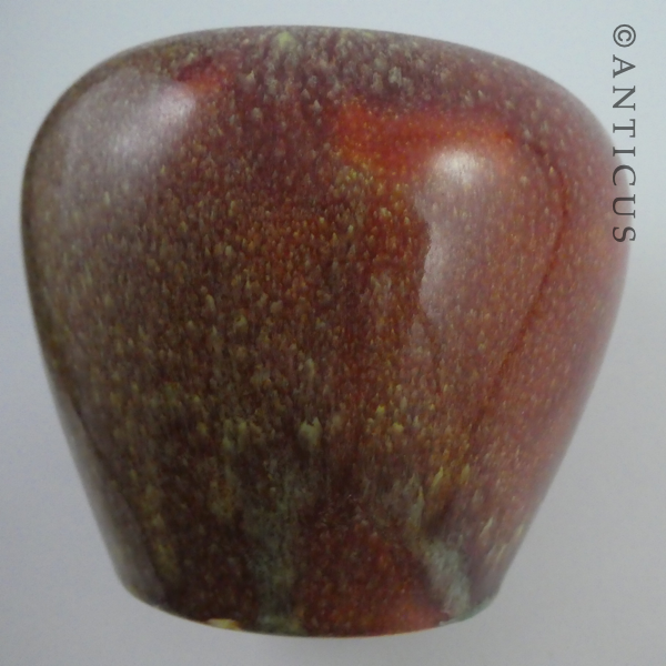 Drip or Speckle Glaze Jar Vase.