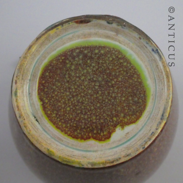 Drip or Speckle Glaze Jar Vase.