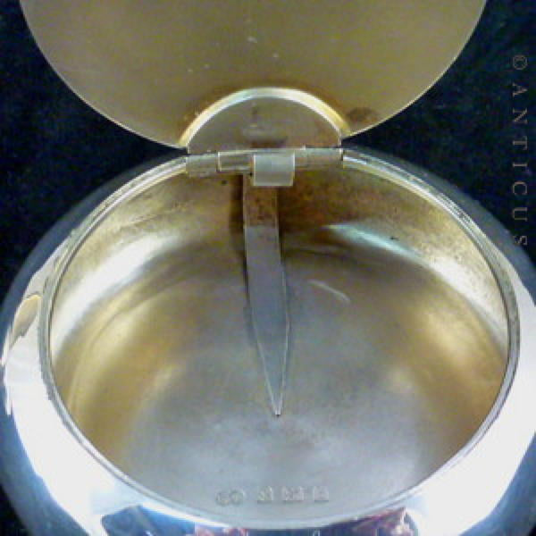 Edwardian Silver Snuff Pot.