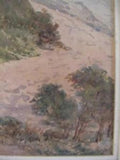 Late 1800s Watercolour, Frank Wright Mountain Scene.
