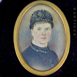 19th Century Miniature in Velvet Frame.