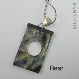 Paua Shell and Silver Pendant on Chain.