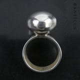 Sterling Silver Large Egg-Shaped Ring.