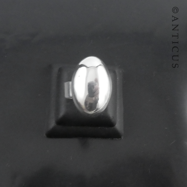 Sterling Silver Large Egg-Shaped Ring.