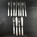 Antique Fish Knives and Forks, Set of Six.