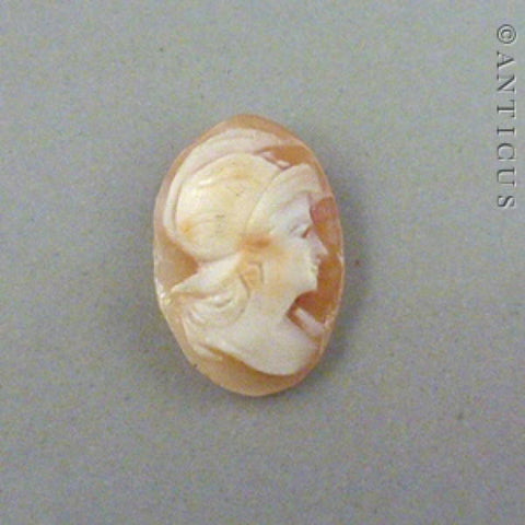 Un-set Carved Cameo, Head, Ring Size.