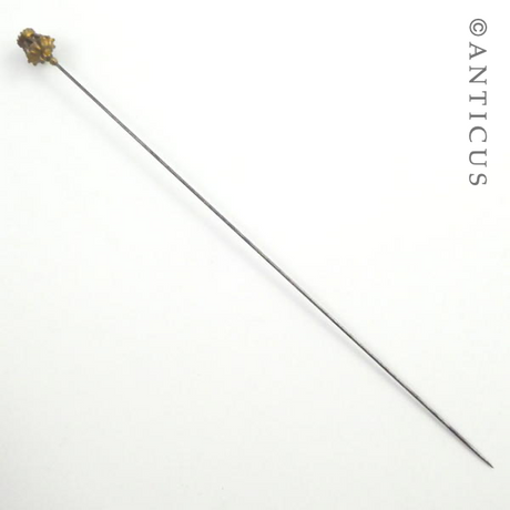 Long Hat Pin, Edwardian, Diamanté Top.
