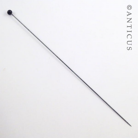 Victorian Long Mourning Hatpin.