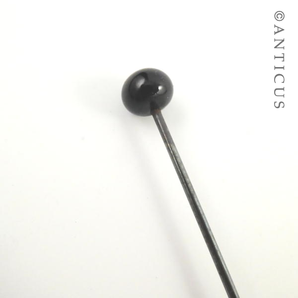 Victorian Long Mourning Hatpin.