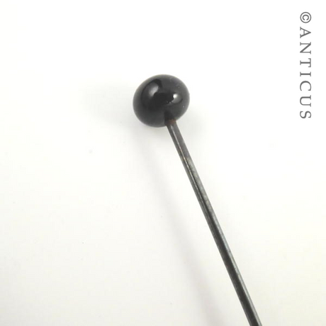 Victorian Long Mourning Hatpin.