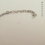 Grey Pearls and Silver Chain Necklace.