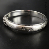 Sterling Silver Snap Bangle.