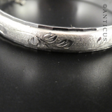 Sterling Silver Snap Bangle.