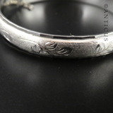 Sterling Silver Snap Bangle.