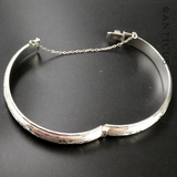 Sterling Silver Snap Bangle.